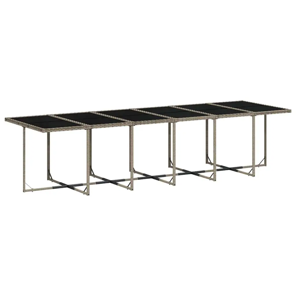 Garden Dining Set Outdoor Use 13 Pieces Grey with Cushions