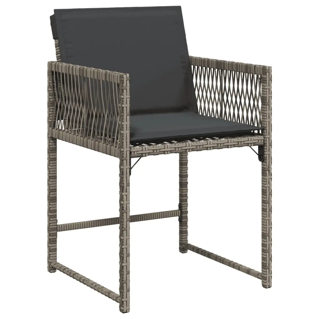 Garden Dining Set 9 Piece Outdoor Furniture Grey Poly Rattan Chairs Table