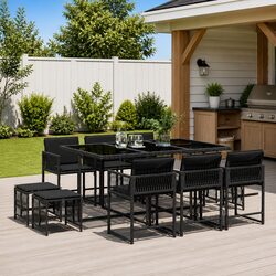 Comfortable and Practical 11 Piece Outdoor Dining Set