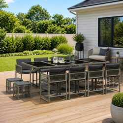 Affordable 13-Piece Garden Dining Set with Comfort in Mind