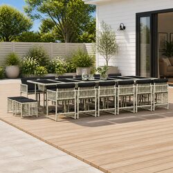 Comfortable and Value-Driven 17-Piece Garden Dining Set