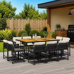 Quality 11 Piece Outdoor Dining Set: Durable and Comfortable