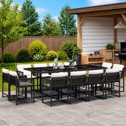 Dependable 13 Piece Outdoor Dining Set with Comfort Cushions