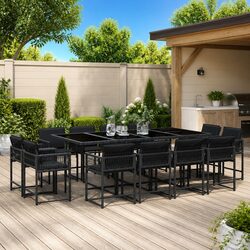 Durable and Stylish 13 Piece Garden Dining Set