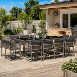 Comfortable and Practical 13 Piece Garden Dining Set