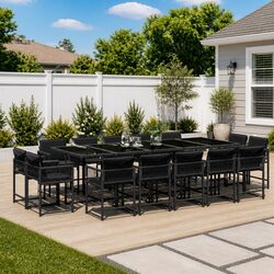 Comfortable and Practical 15-Piece Outdoor Dining Set