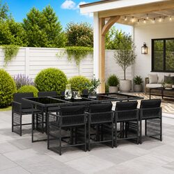 Comfortable and Durable 9 Piece Outdoor Dining Set