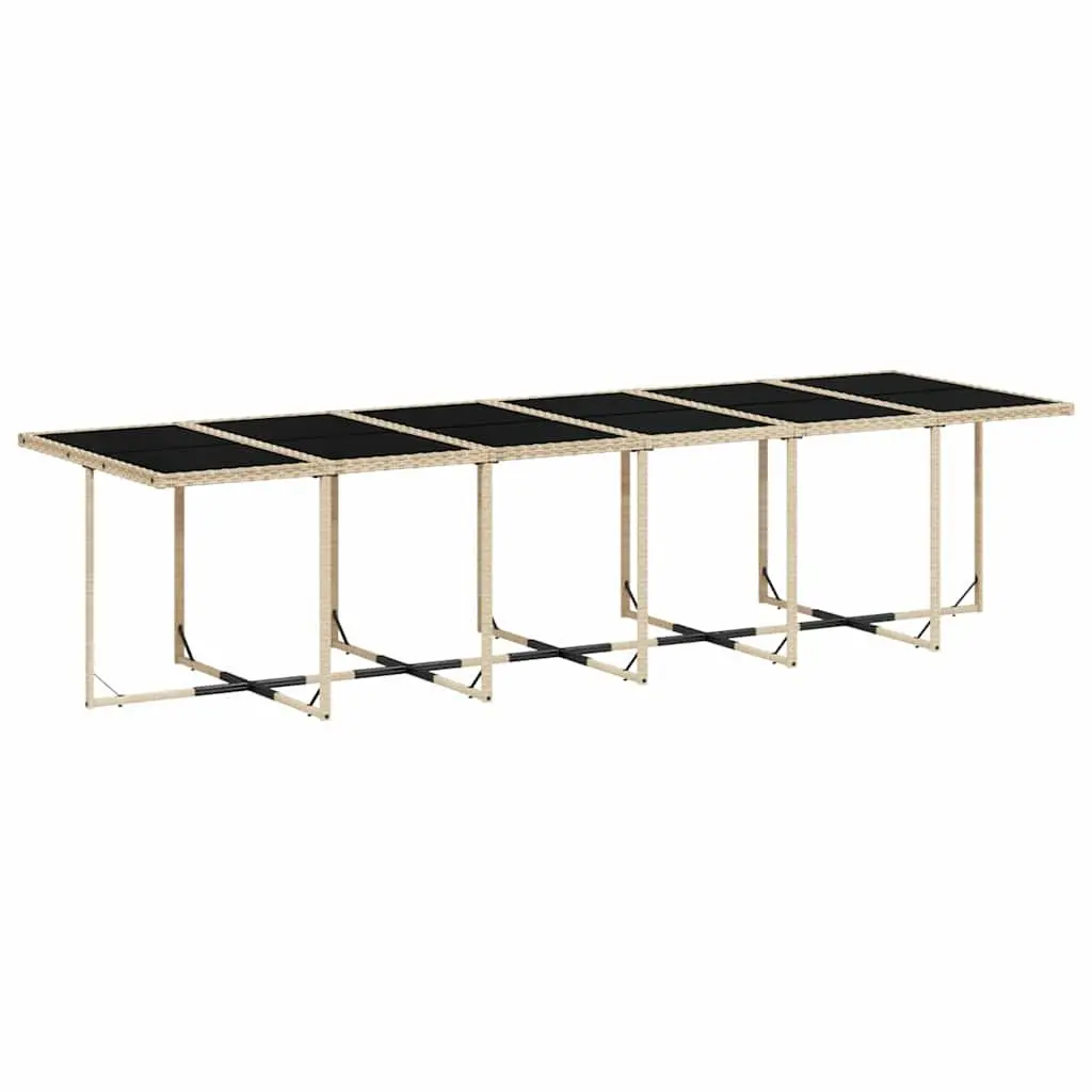 Garden Dining Set 13 Piece Outdoor Furniture Black Poly Rattan with Cushions