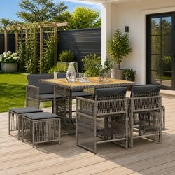 Reliable 9-Piece Outdoor Dining Set with Comfort
