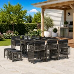 Quality Grey 11-Piece Dining Set for Your Garden