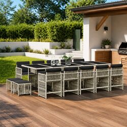 Comfortable and Durable 15-Piece Outdoor Dining Set