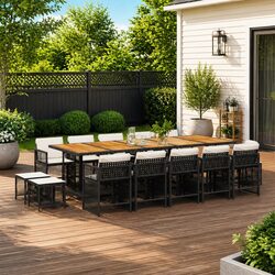 Comfortable and Practical 15-Piece Outdoor Dining Set