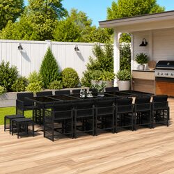 Practical 17-Piece Dining Set for Outdoor Gatherings