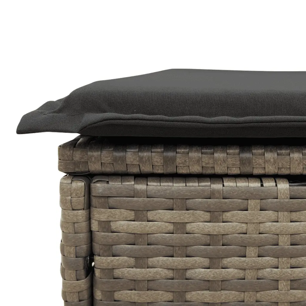 Outdoor Garden Dining Set 11 Piece Grey PE Rattan Furniture with Cushions