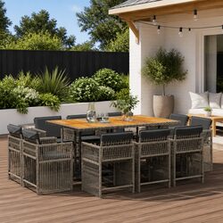 Reliable 11-Piece Garden Dining Set with Cushions