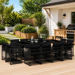 Reliable 13 Piece Outdoor Dining Set, Easy to Maintain