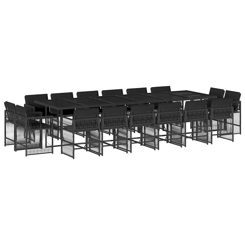 17 Piece Black Dining Set