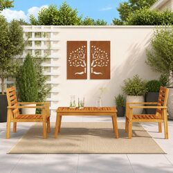 Practical 3 Piece Lounge Set for Outdoor Comfort