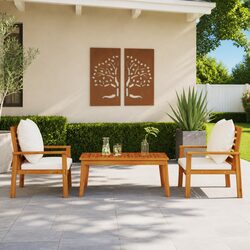 Warm 3 Piece Garden Lounge Set: Comfort and Value Combined