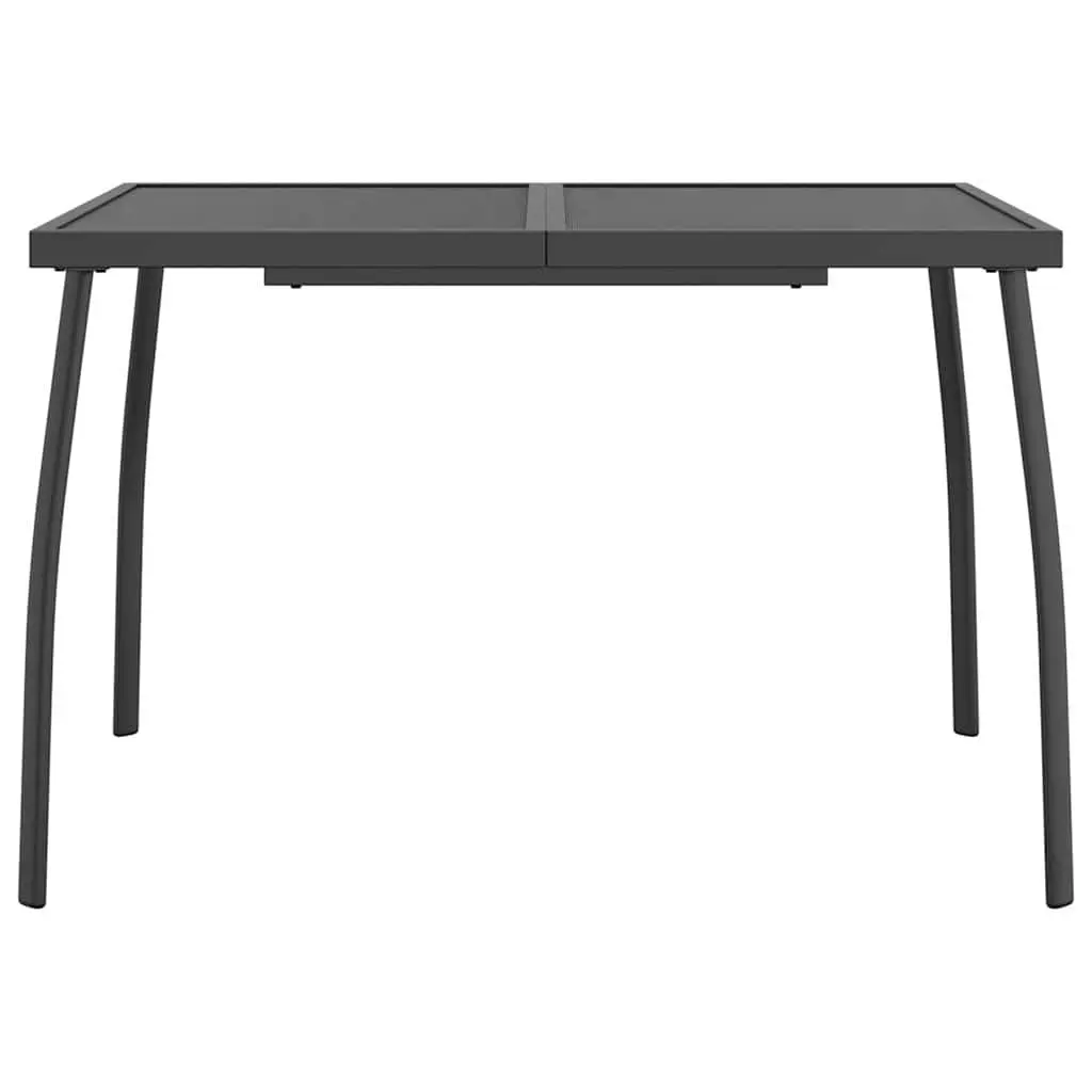 Garden Dining Set 5 Piece Outdoor Furniture Mesh Anthracite Metal Foldable