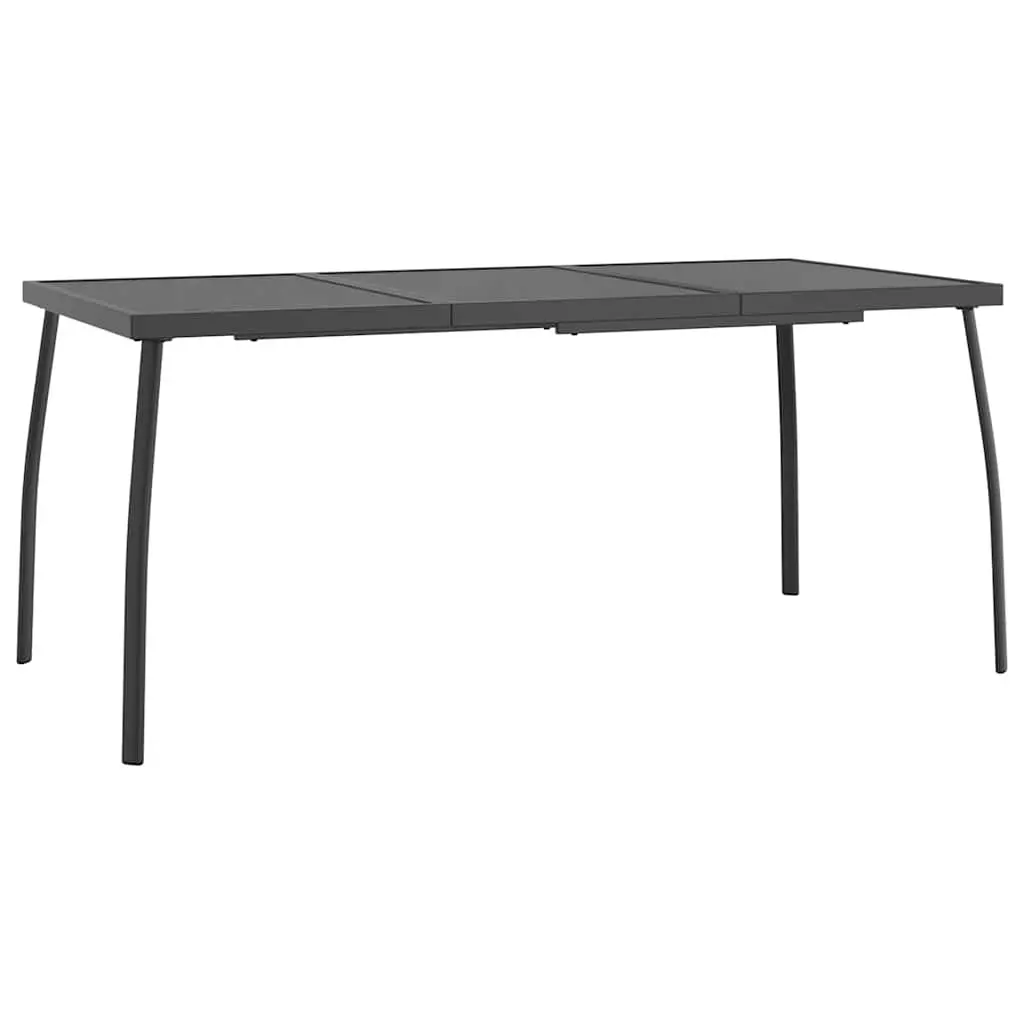 7 Piece Garden Dining Set Outdoor Patio Furniture Foldable Metal Mesh Anthracite