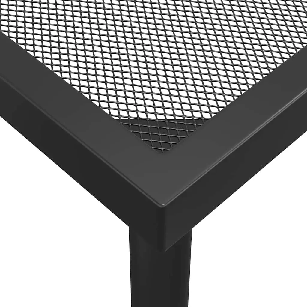 7 Piece Garden Dining Set Outdoor Dining Metal Mesh Anthracite