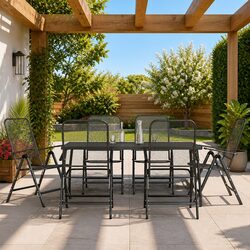Warm and Reliable 7-Piece Outdoor Dining Set for You