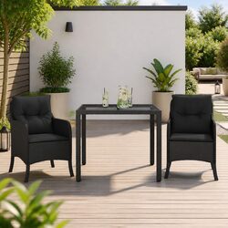 Comfortable Outdoor Dining Set: 3 Piece Garden Furniture