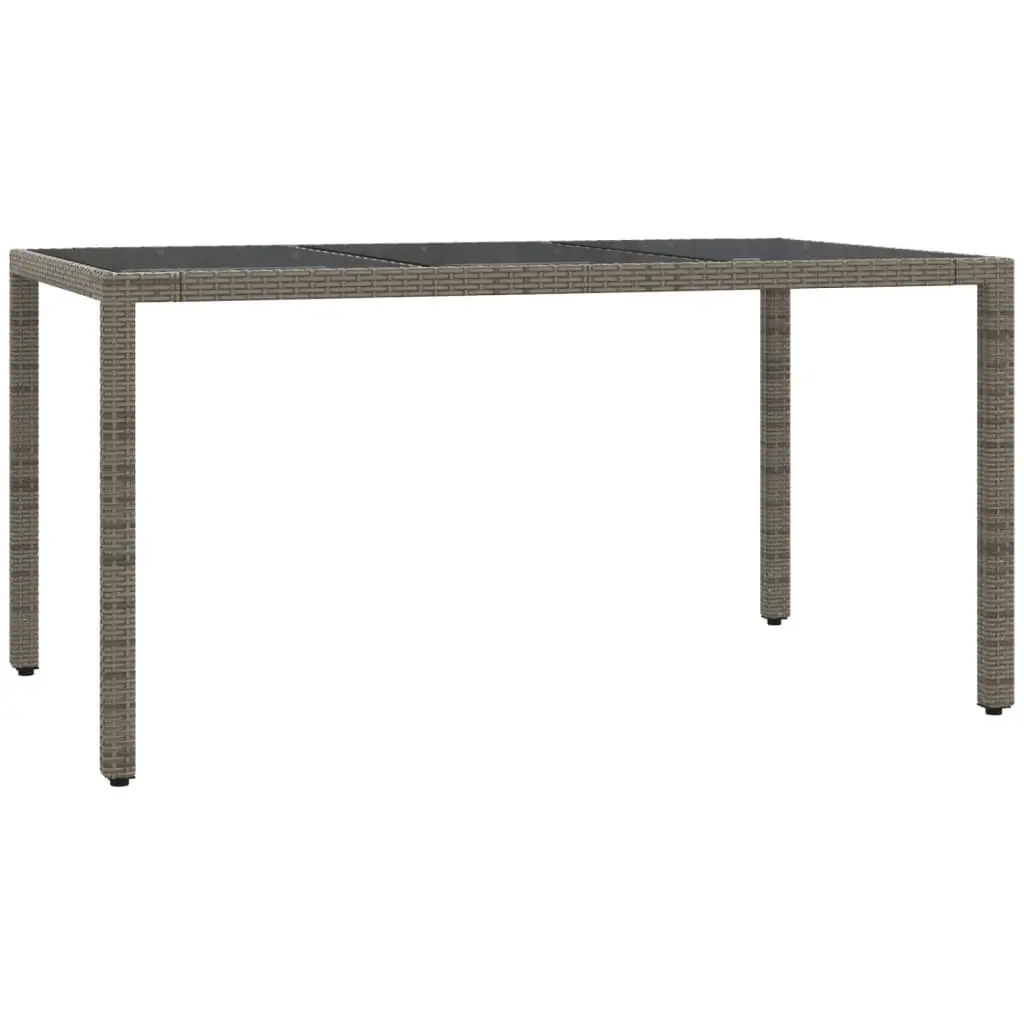 Outdoor Dining Set 7 Piece Garden Furniture Grey Poly Rattan with Cushions