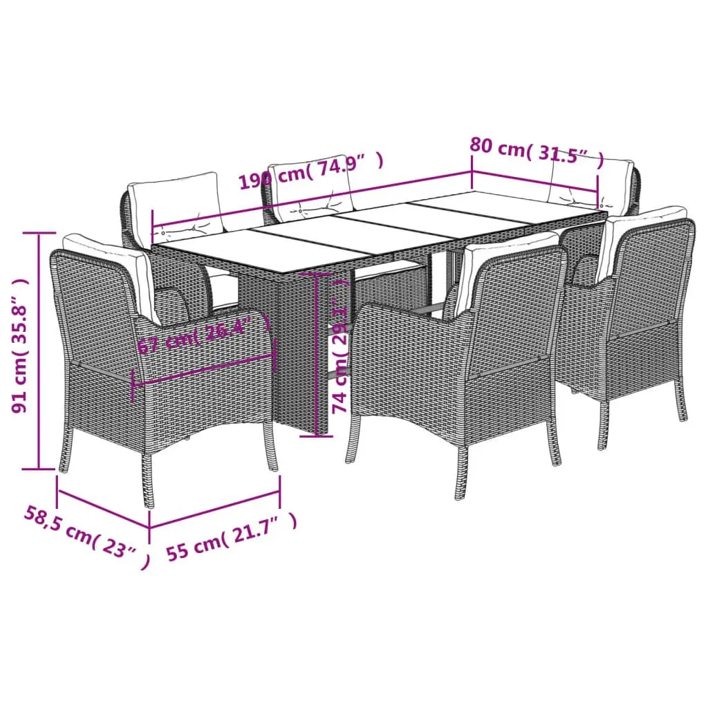 7 Piece Outdoor Dining Set