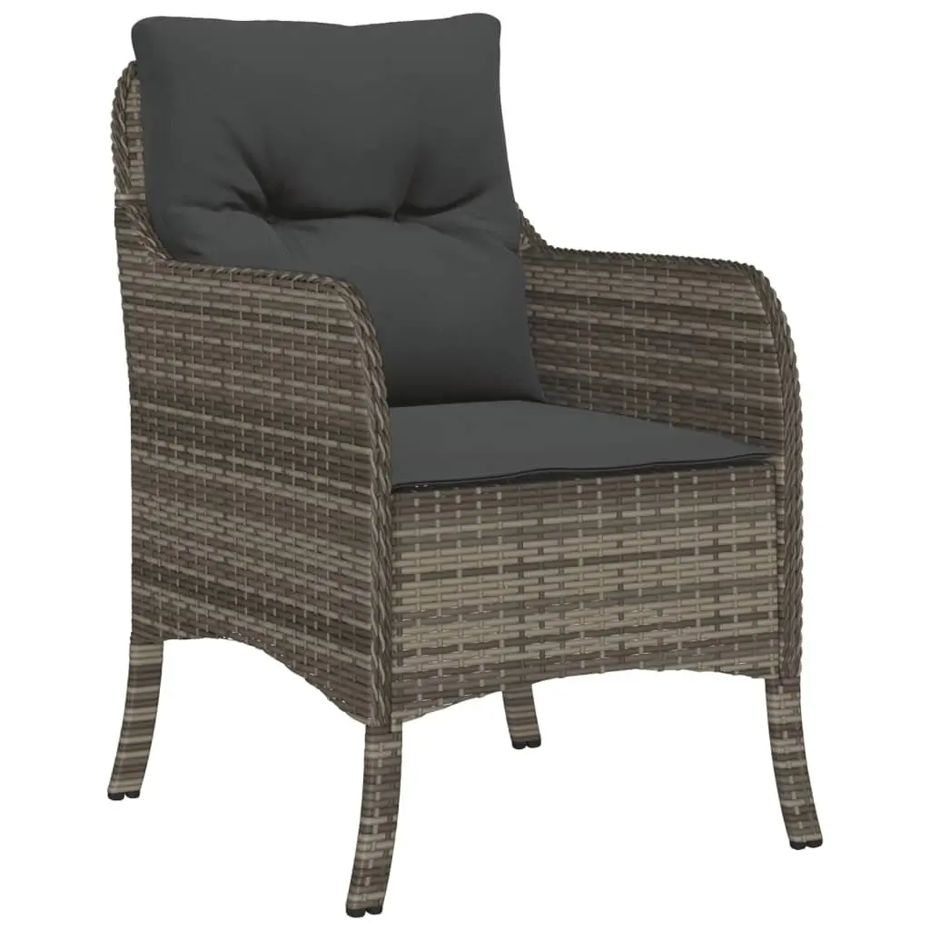 7 Piece Outdoor Dining Set Garden Patio Furniture Grey Poly Rattan