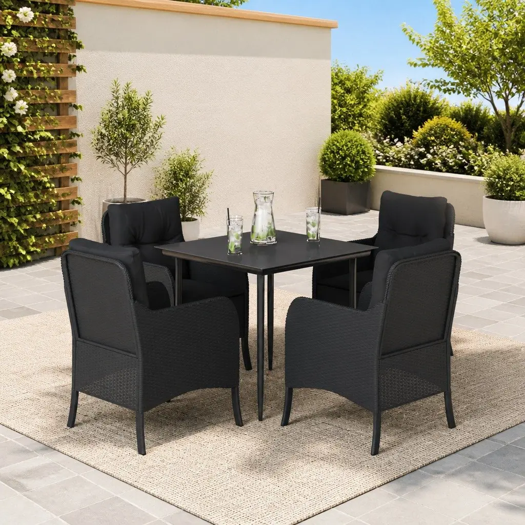 Black Garden Dining Set