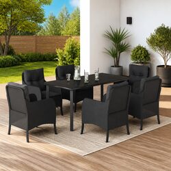 Reliable 7-Piece Outdoor Dining Set with Cushions