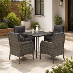 Value-Driven 5-Piece Garden Dining Set for Comfort