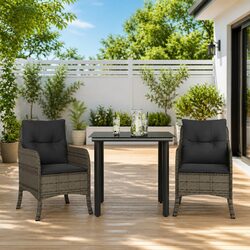 Comfortable and Functional Grey Outdoor Dining Set