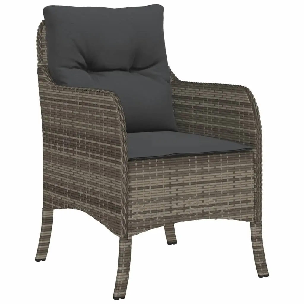 Outdoor Dining Set 5 Piece Garden Furniture Grey Poly Rattan