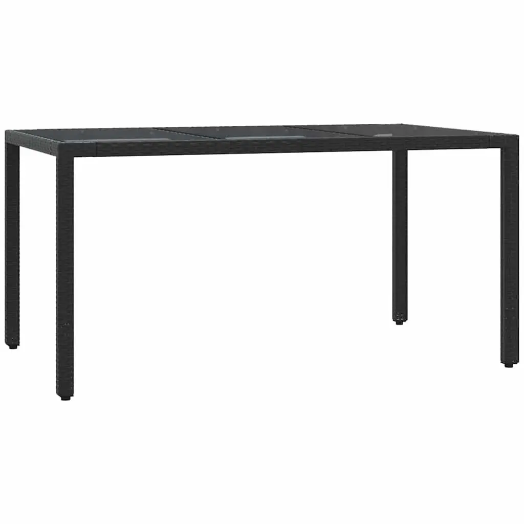 Outdoor Dining Set 5 Piece Garden Furniture Black PE Rattan Table Chairs