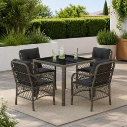 5-Piece Outdoor Dining Set with Comfort and Style