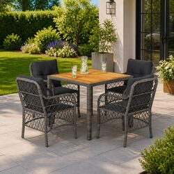 Comfortable and Reliable 5 Piece Garden Dining Set