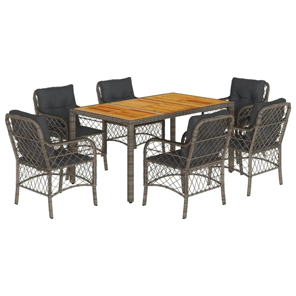 7 Piece Outdoor Dining Set for Garden Use