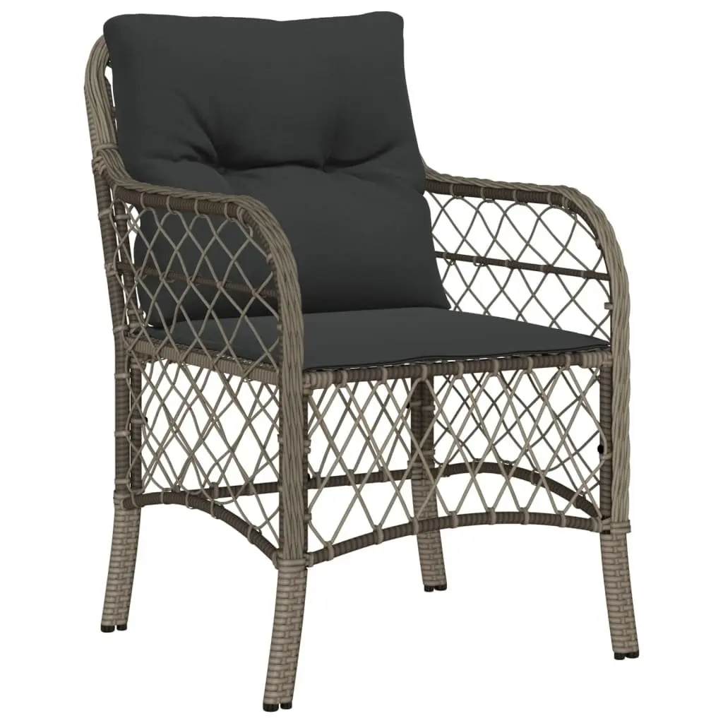 Outdoor Patio Furniture Dining Set 5 Piece Grey Rattan Table with Chairs