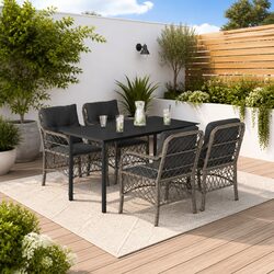 Value-Driven 5-Piece Grey Garden Dining Set
