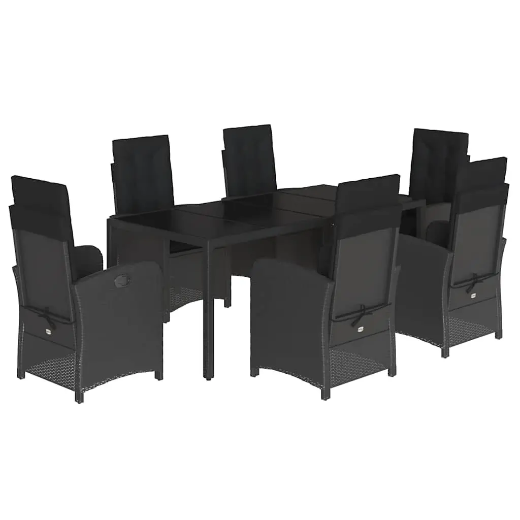 7 Piece Garden Dining Set with Removable Cushions