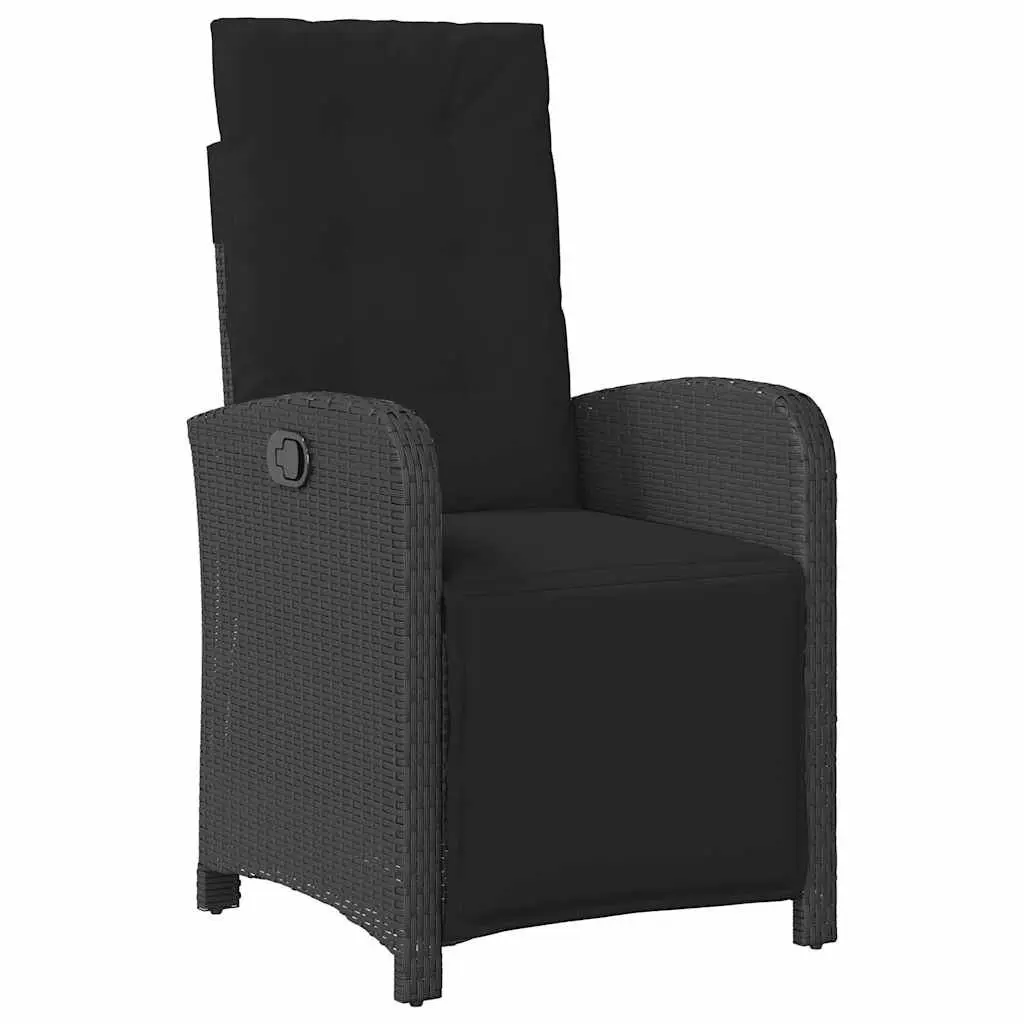 Garden Dining Set 9 Piece Outdoor Furniture Black PE Rattan Chair Table Patio