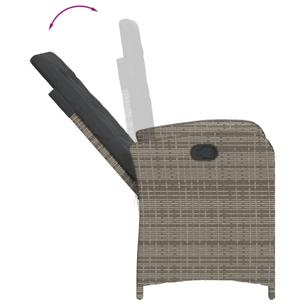 7 Piece Grey Rattan Dining Set