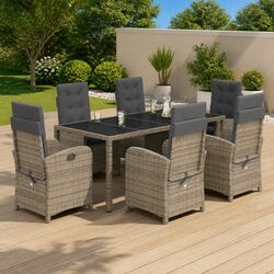 Comfortable and Affordable 7 Piece Garden Dining Set