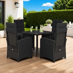 Affordable 5 Piece Black Dining Set: Comfort & Quality