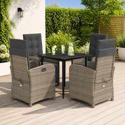 Comfortable and Practical Grey Garden Dining Set