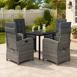 Comfortable and Durable Grey 5-Piece Garden Dining Set