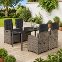 Reliable 5-Piece Garden Dining Set with Comfort in Mind